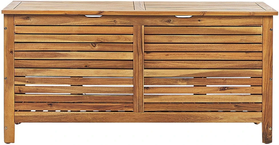 Beliani Sodo dėžė RIVIERA 130 cm 48 cm Šviesiai ruda