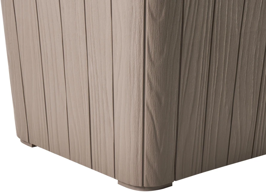 Beliani Sodo dėžė SARANDI 40 cm 40 cm smėlio spalvos