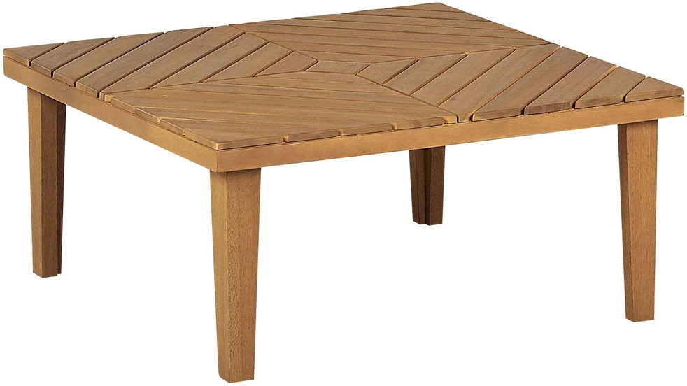 Beliani Sodo kavos staliukas BARATTI 70 cm 70 cm akacijos mediena rudas