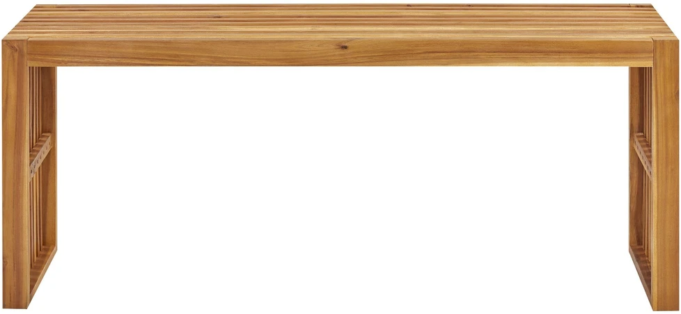 Beliani Sodo kavos staliukas BELLANO 150 cm 35 cm Akacijos mediena Rudas
