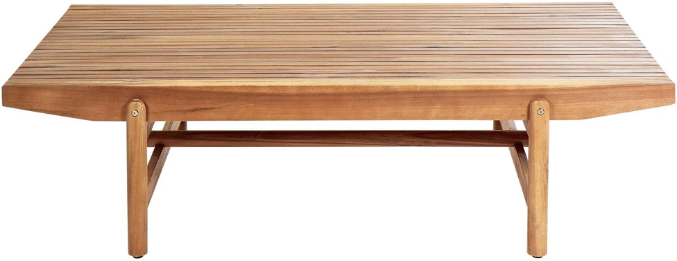 Beliani Sodo kavos staliukas GIAVENO 145 cm 79 cm Akacijos mediena Rudas