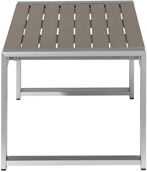 Beliani Sodo kavos staliukas SALERNO 90 cm 50 cm metalinis tamsiai pilkas