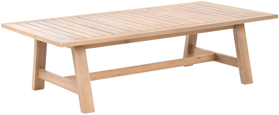 Beliani Sodo kavos staliukas SUMBA 128 cm 69 cm Akacijos mediena Šviesiai rudas