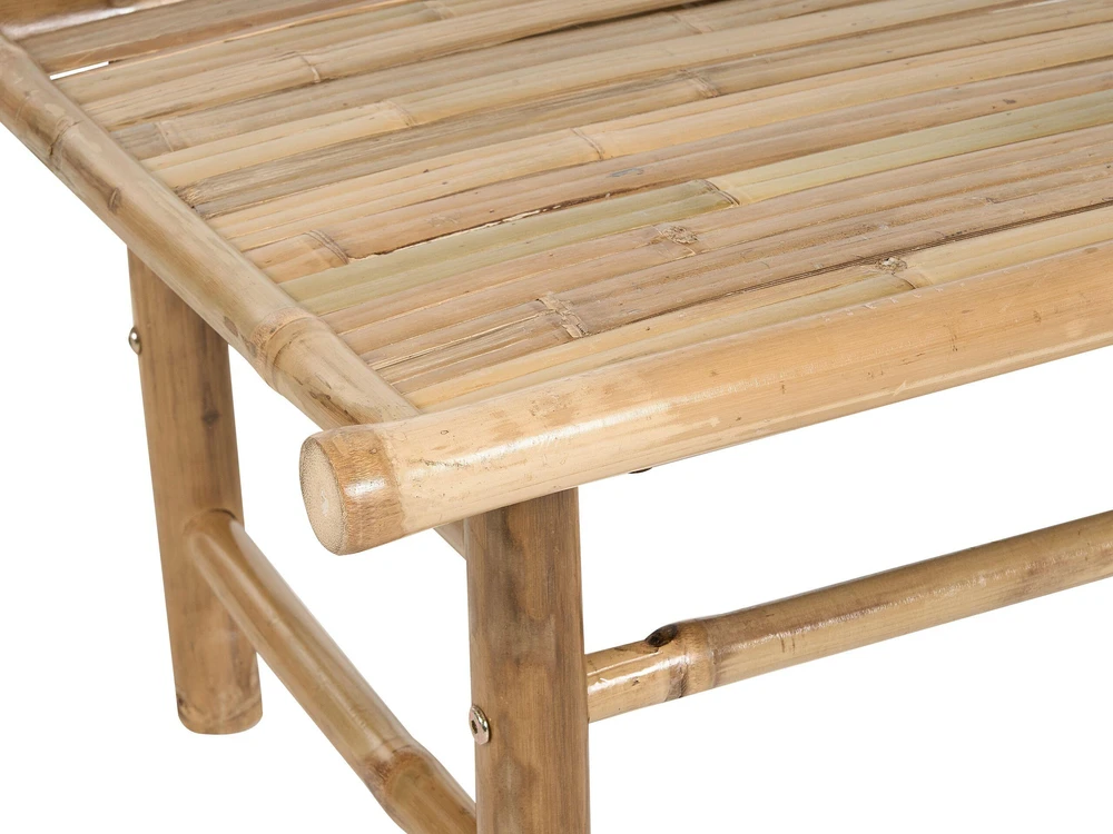 Beliani Sodo kavos staliukas TODI 45 cm 80 cm bambukinis rudas