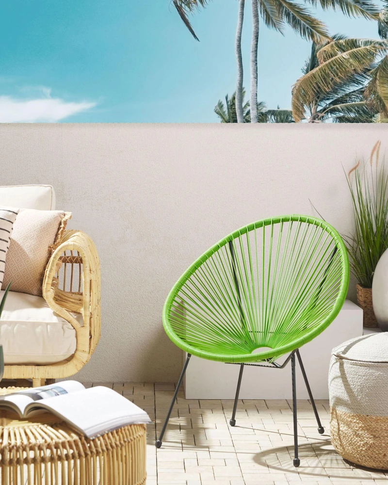 Beliani Sodo kėdė ACAPULCO II, technoratanas, žalia