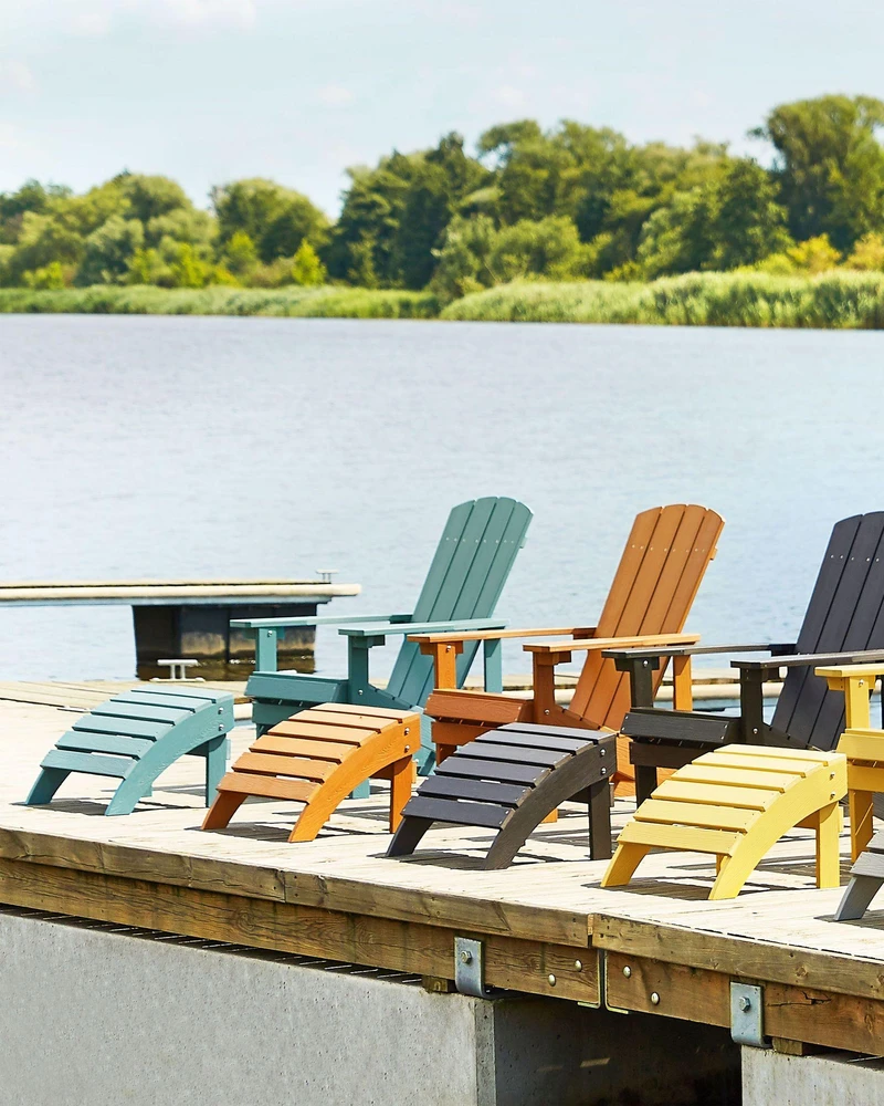 Beliani Sodo kėdė ADIRONDACK su kojų atrama, turkio spalvos