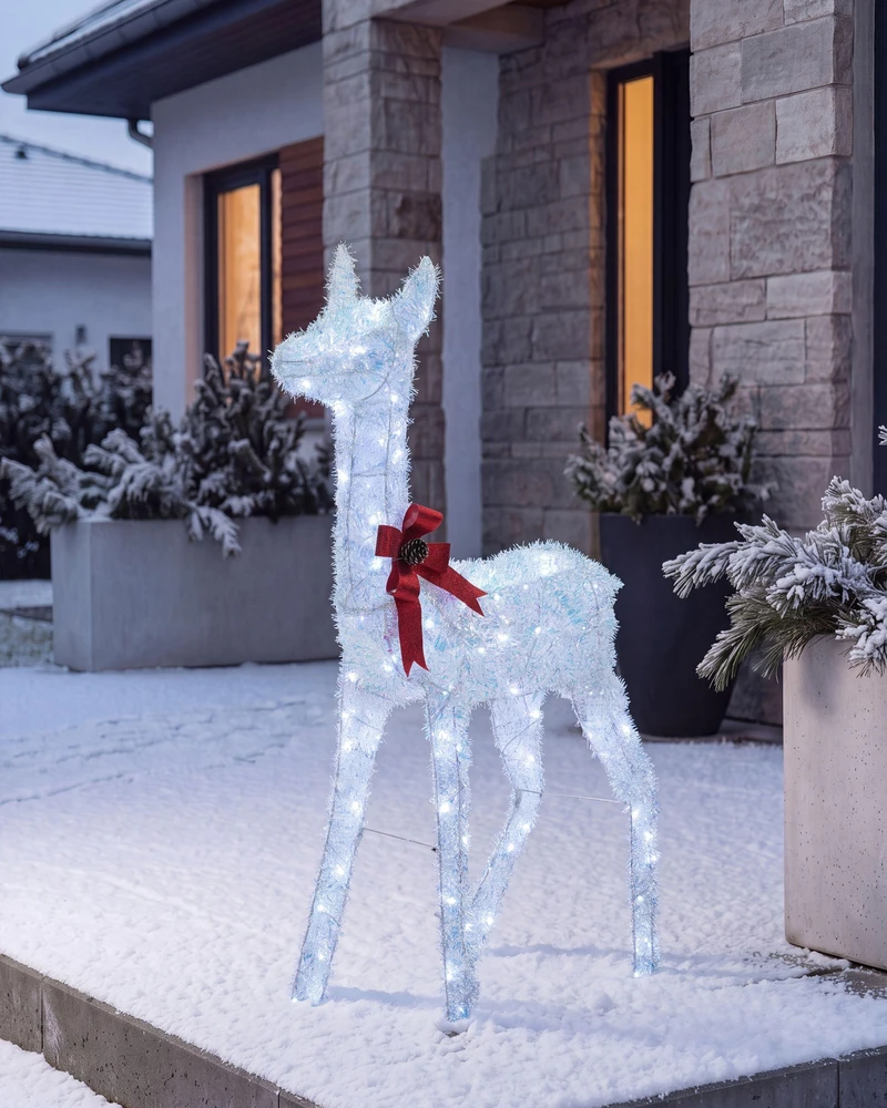 Beliani Sodo LED dekoracija AURENNE Elnias 110 cm Balta
