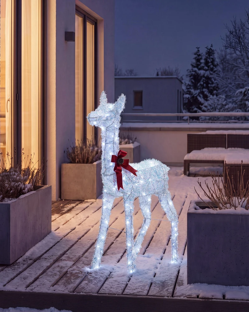 Beliani Sodo LED dekoracija AURENNE Elnias 110 cm Balta