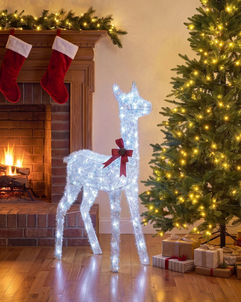 Beliani Sodo LED dekoracija AURENNE Elnias 110 cm Balta