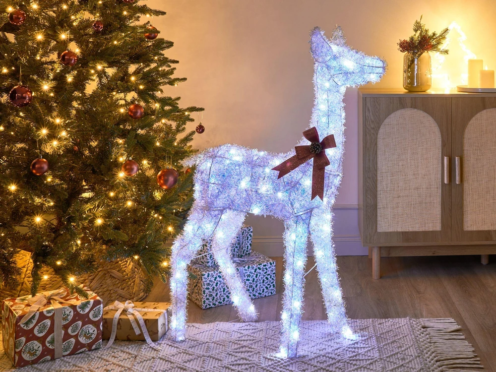 Beliani Sodo LED dekoracija AURENNE Elnias 110 cm Balta