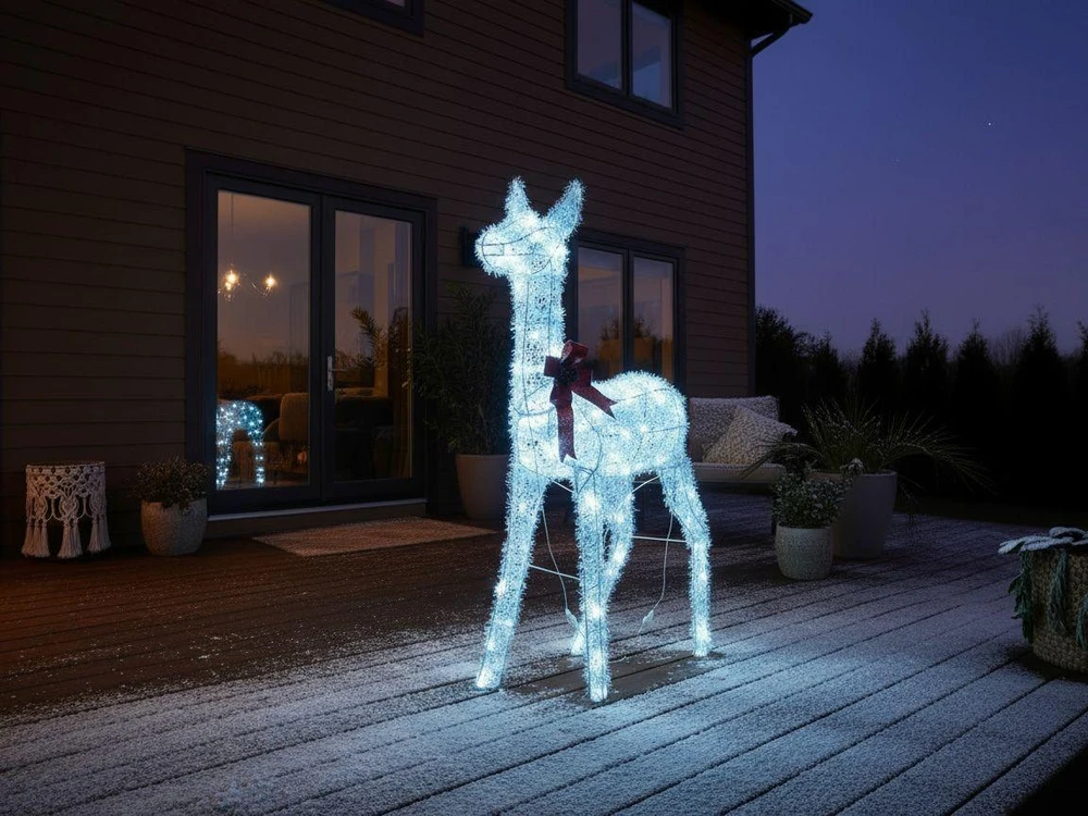 Beliani Sodo LED dekoracija AURENNE Elnias 110 cm Balta