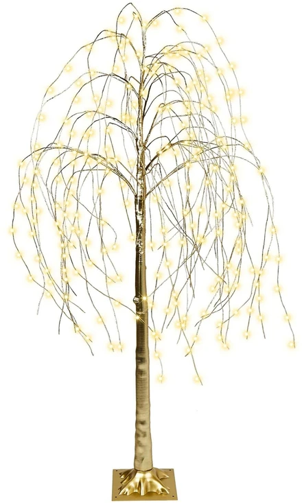 Beliani Sodo LED dekoracija BALIONI medelis 180 cm auksinis
