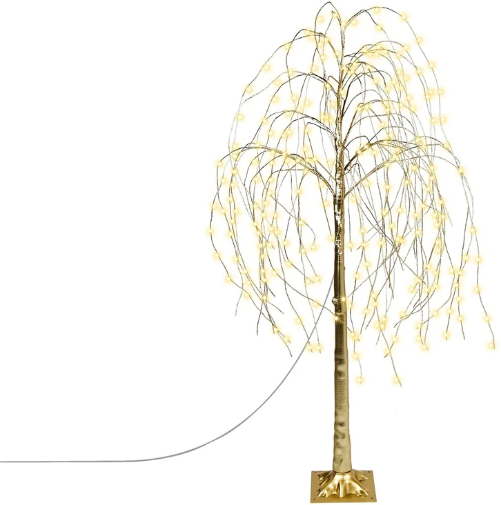 Beliani Sodo LED dekoracija BALIONI medelis 180 cm auksinis