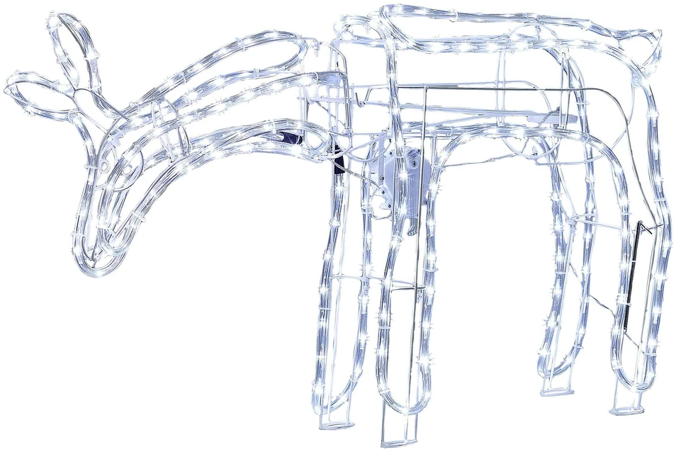 Beliani Sodo LED dekoracija KRISTNES Judanti stirna 53 cm Balta