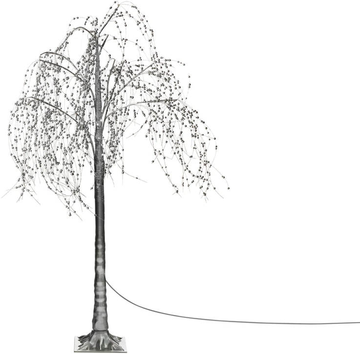 Beliani Sodo LED dekoracija NILLAKA Medelis 145 cm Sidabrinis