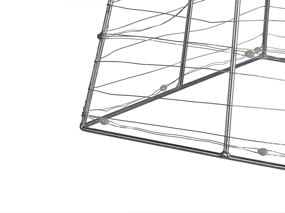 Beliani Sodo LED dekoracija PUKSALA Kalėdų eglutė 60 cm Sidabrinė
