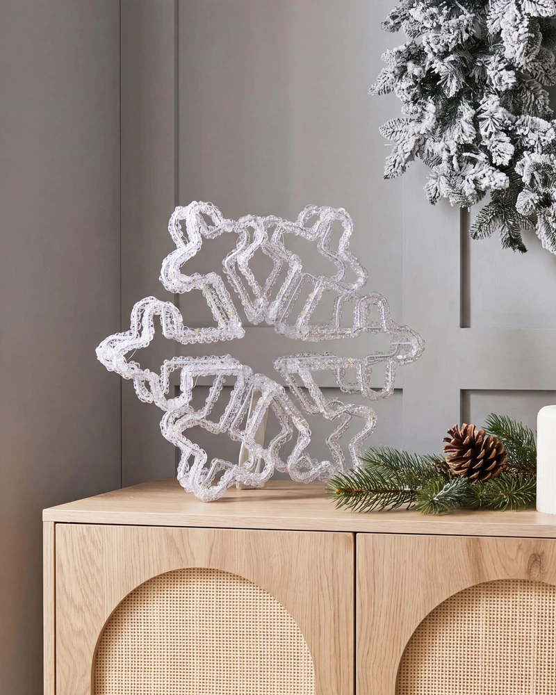 Beliani Sodo LED dekoracija SILVERAN Snieguolė 28 cm Balta