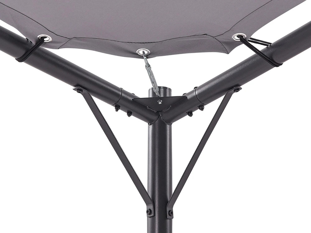 Beliani Sodo pavėsinė AVENTINE metalinė 300 cm 300 cm pilka