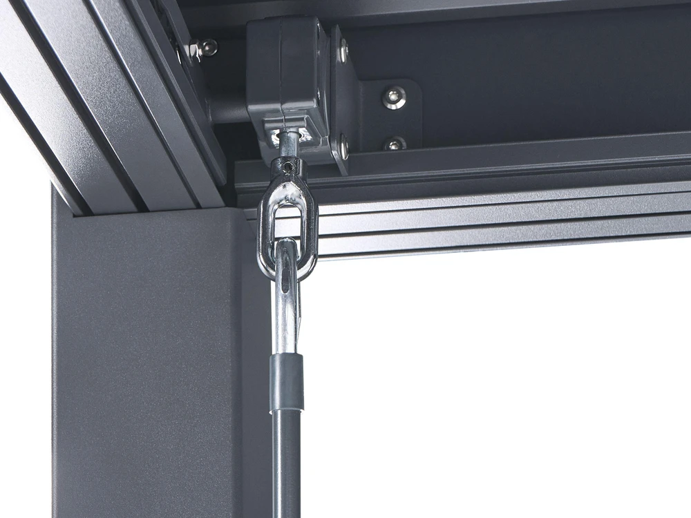 Beliani Sodo pavėsinė FORNOLI metalinė 296 cm 296 cm juoda
