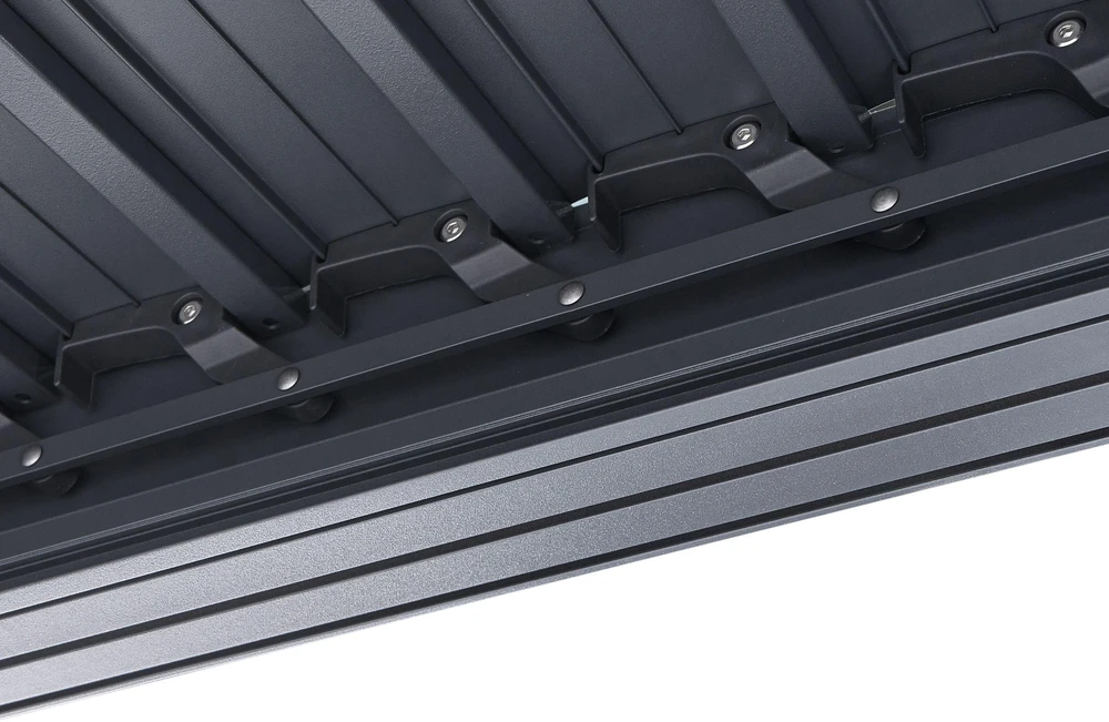 Beliani Sodo pavėsinė FORNOLI metalinė 296 cm 296 cm juoda