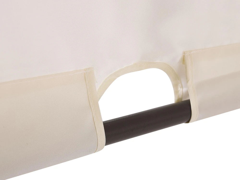 Beliani Sodo pavėsinė LED PARGA metalinė 310 cm x 310 cm smėlio spalvos