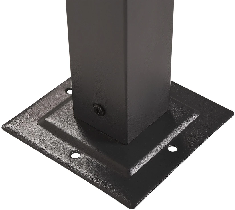 Beliani Sodo pavėsinė su LED apšvietimu PARGA metalinė 310 cm x 310 cm tamsiai pilka