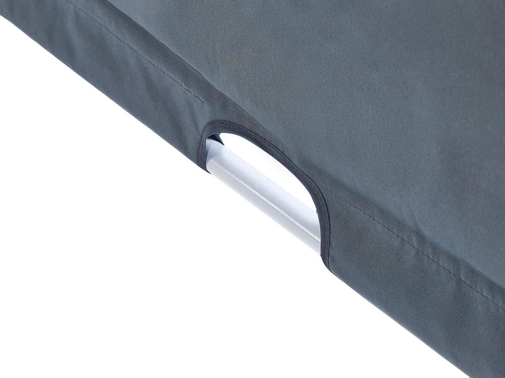 Beliani Sodo paviljonas LED PARGA metalinis 310 cm 310 cm pilkas
