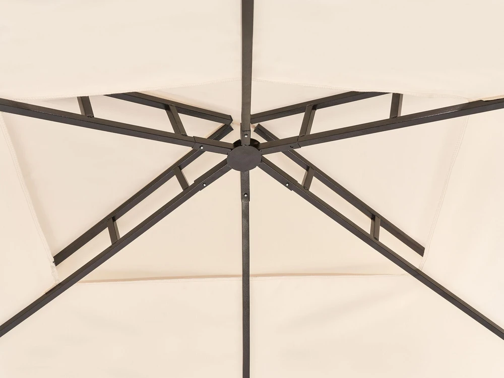 Beliani Sodo paviljonas NARO Metal 240 cm 148 cm smėlio spalvos