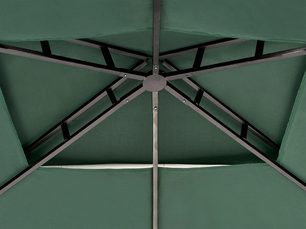Beliani Sodo paviljonas NARO Metal 240 cm 148 cm tamsiai žalias