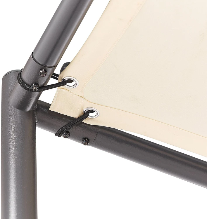 Beliani Sodo paviljonas VIMINO metalinis 282 cm 294 cm smėlio spalvos