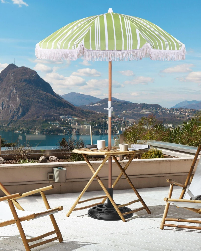 Beliani Sodo skėtis 150 cm MONDELLO žalias