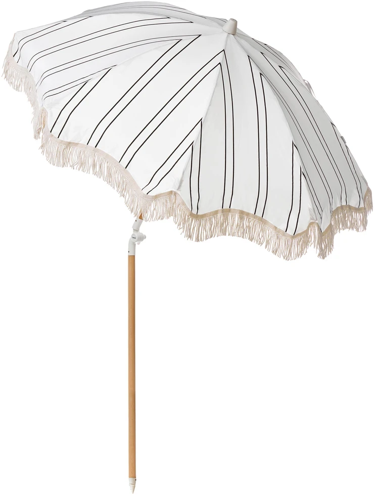 Beliani Sodo skėtis 155 cm MONDELLO Baltas/juodas