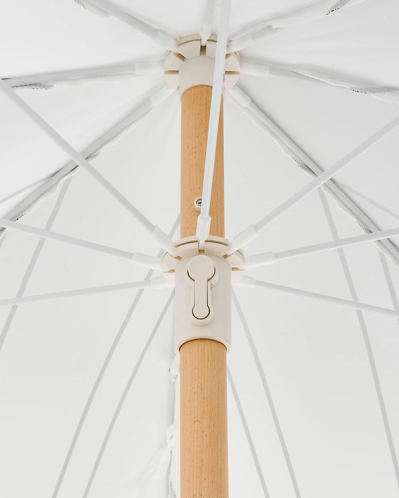 Beliani Sodo skėtis 155 cm MONDELLO Baltas/juodas