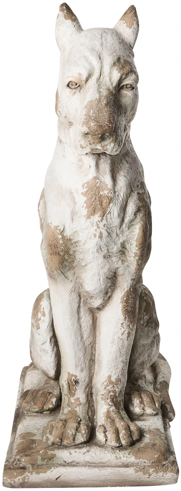 Beliani Sodo skulptūra CAPALBIO, šuo, 81 cm, smėlio spalvos