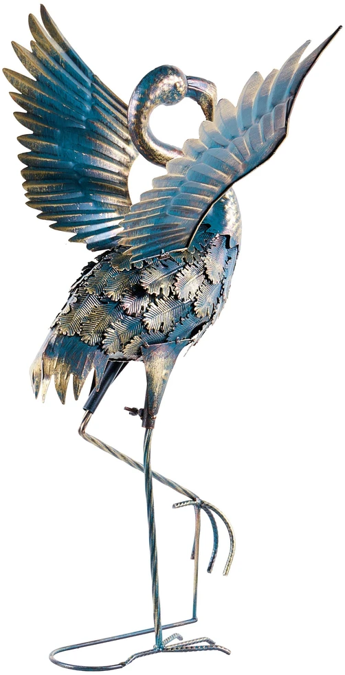 Beliani Sodo skulptūra KALIBO Flamingo Mėlyna