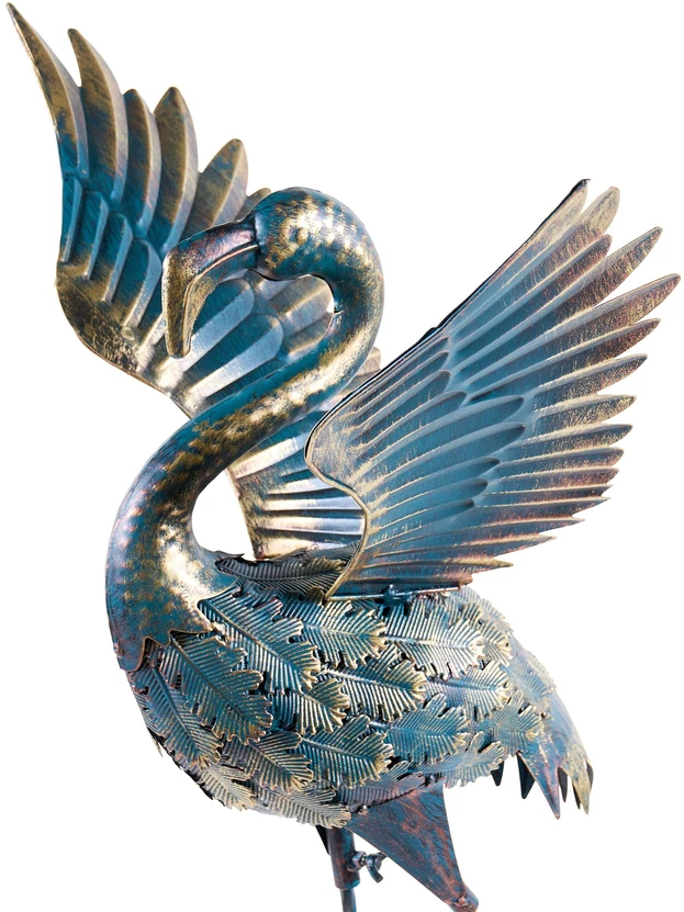 Beliani Sodo skulptūra KALIBO Flamingo Mėlyna