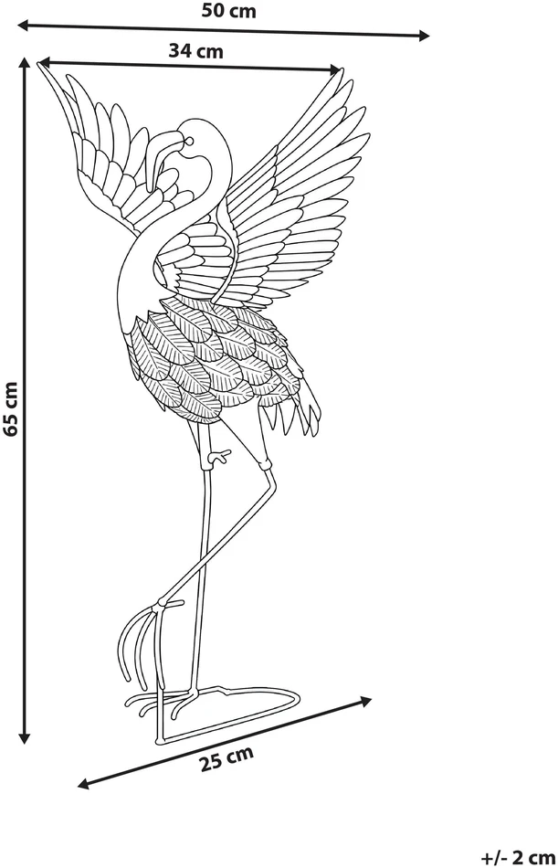 Beliani Sodo skulptūra KALIBO Flamingo Mėlyna
