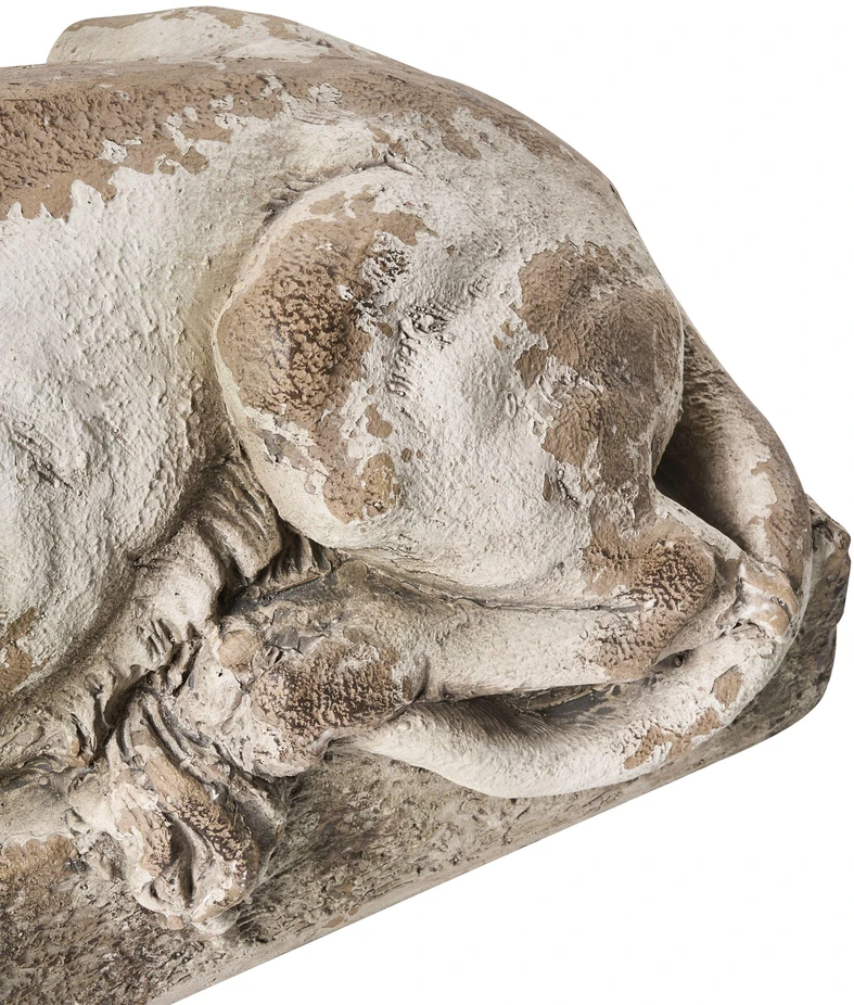 Beliani Sodo skulptūra LARI liūtas, 38 cm, smėlio spalvos