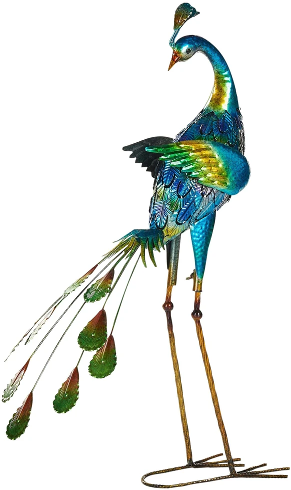 Beliani Sodo skulptūra PEACOCK mėlyna