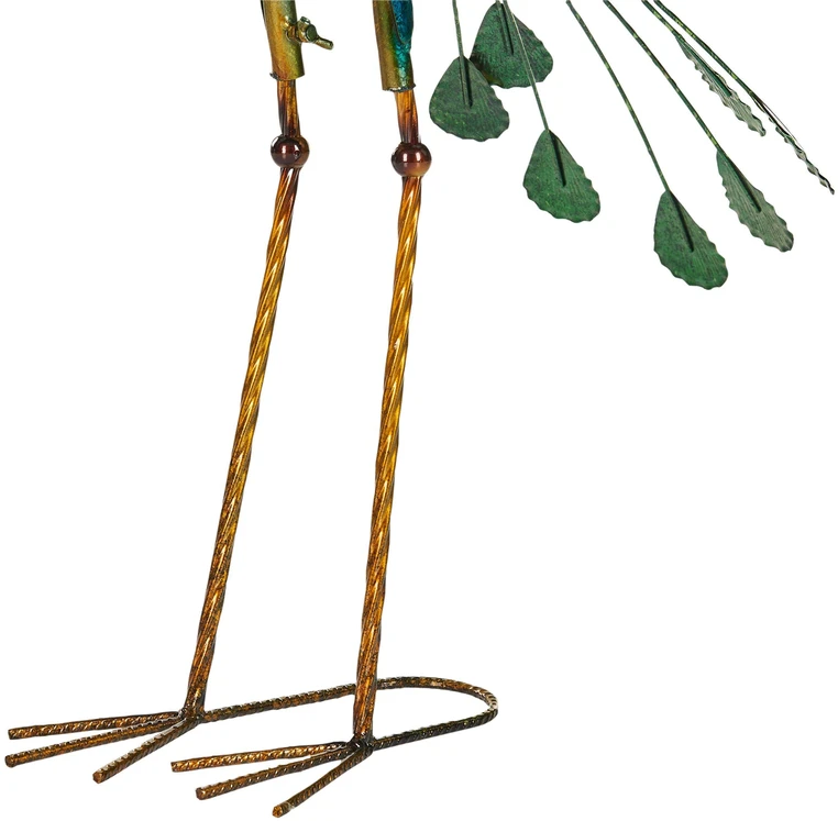 Beliani Sodo skulptūra PEACOCK mėlyna