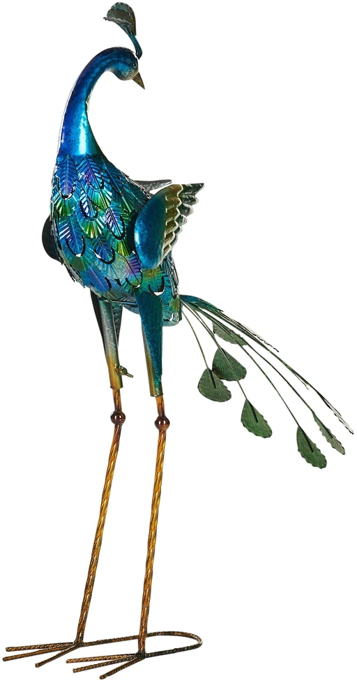 Beliani Sodo skulptūra PEACOCK mėlyna