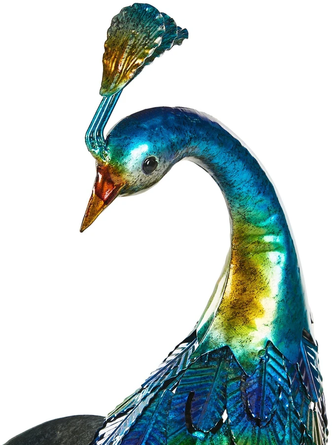 Beliani Sodo skulptūra PEACOCK mėlyna