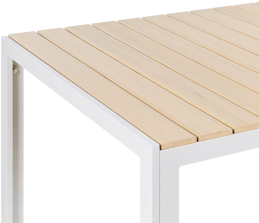 Beliani Sodo stalas 6 asmenims COMO 150 cm 90 cm smėlio spalvos