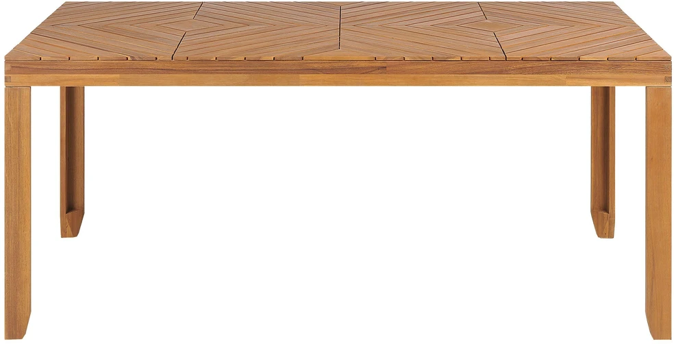 Beliani Sodo stalas BARATTI 180 cm 90 cm akacijos mediena rudas