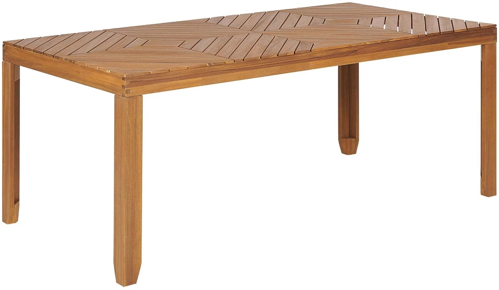 Beliani Sodo stalas BARATTI 180 cm 90 cm akacijos mediena rudas