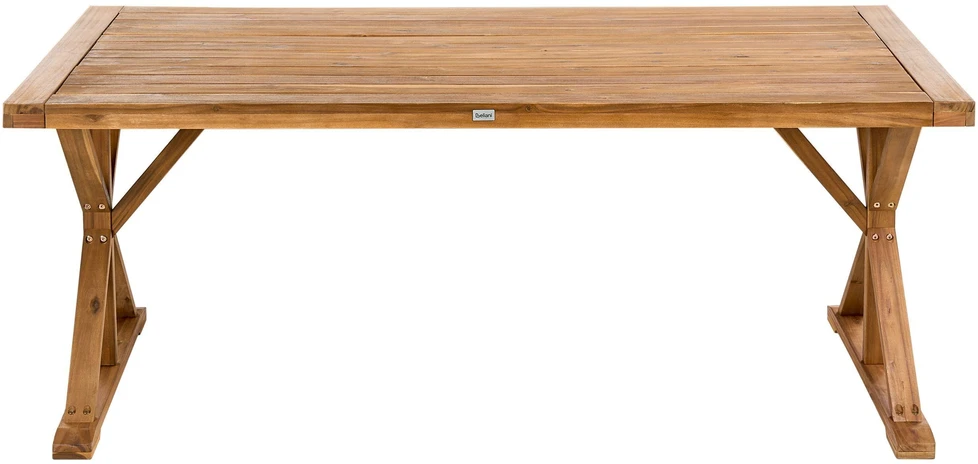 Beliani Sodo stalas CALABRITTO 90 cm 180 cm Akacijos mediena Rudas