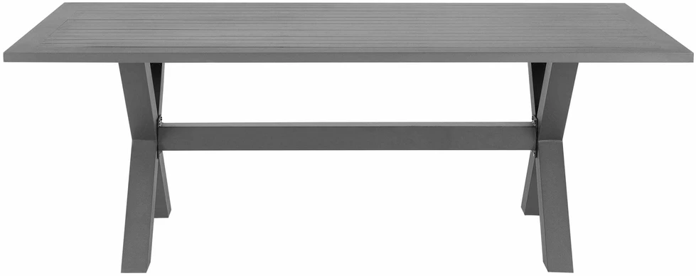 Beliani Sodo stalas CASCAIS 200 cm 105 cm metalinis pilkas