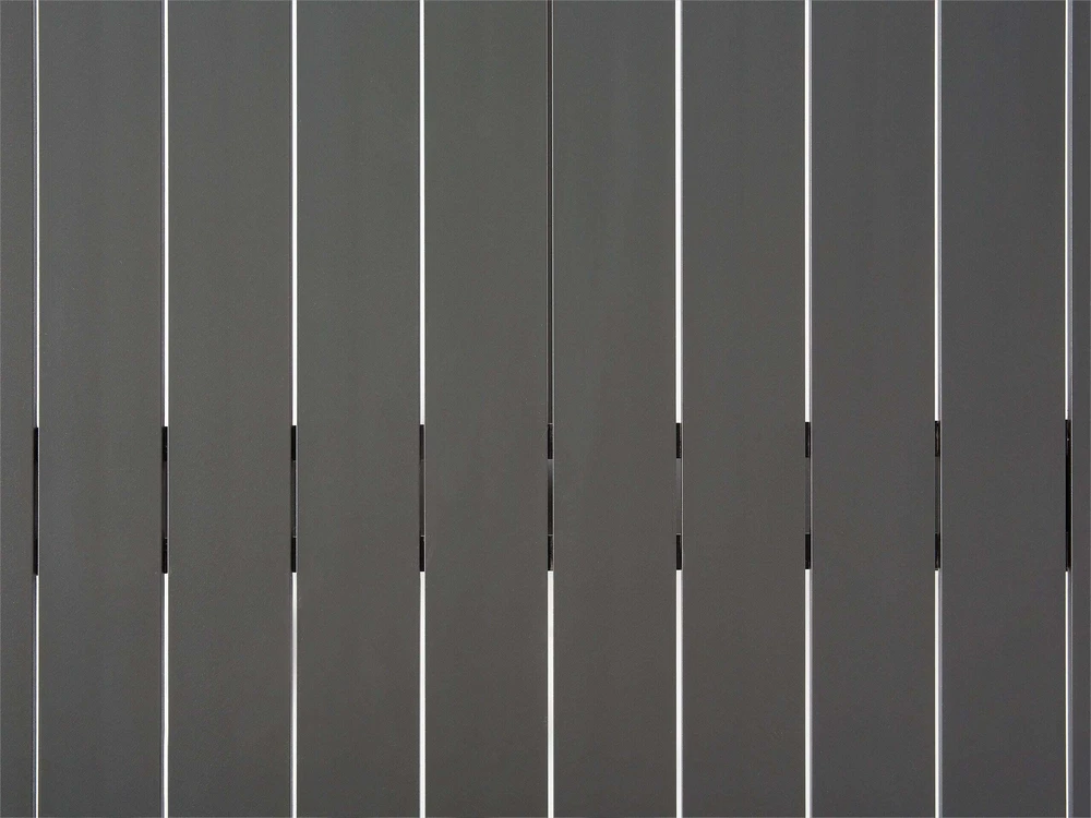 Beliani Sodo stalas CASCAIS 200 cm 105 cm metalinis pilkas