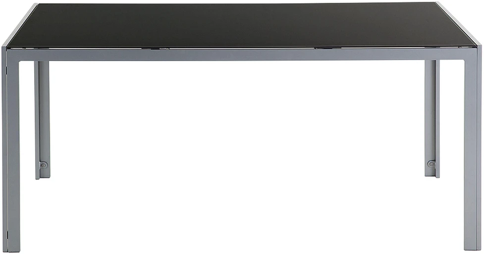 Beliani Sodo stalas CATANIA 160 cm 91 cm stiklinis juodas