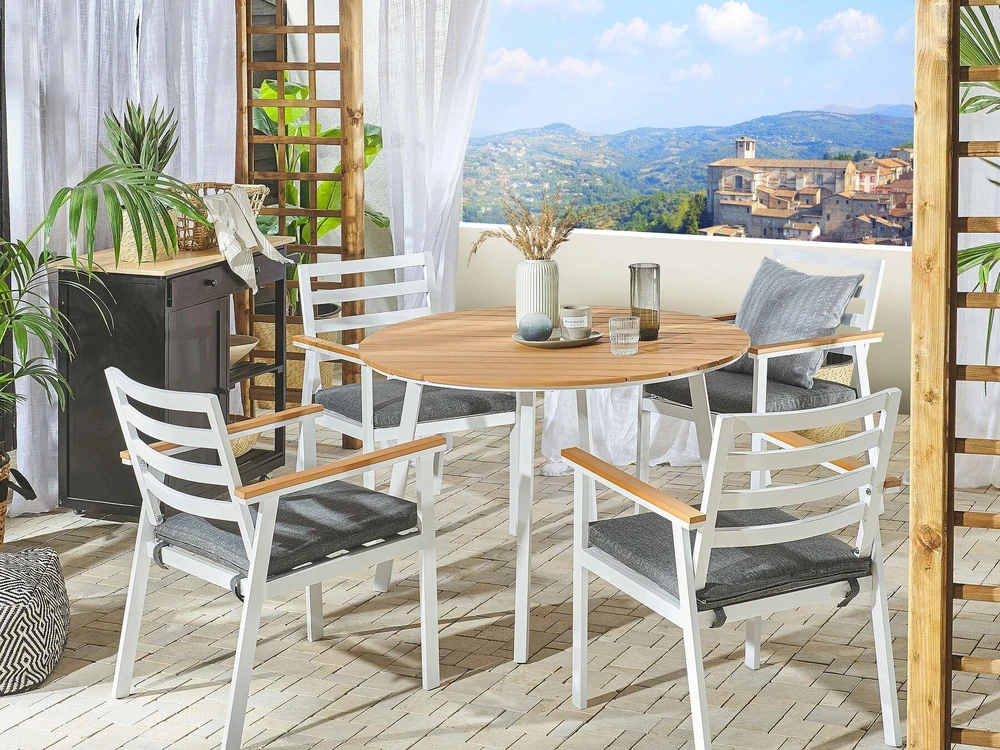 Beliani Sodo stalas CAVOLI 105 cm rudo spalvos